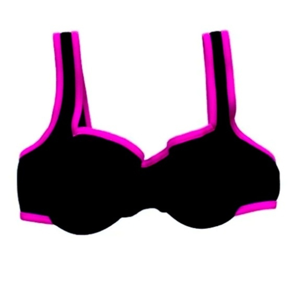 Speedo bikini Top black & Pink Trim Underwire size 10